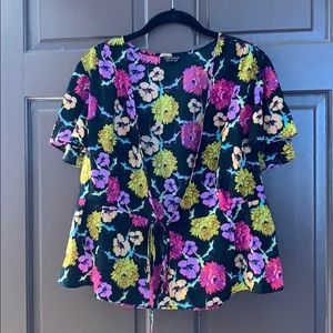 Floral Wrap Top